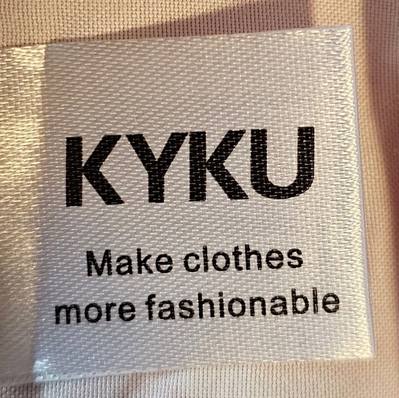 KYKU Men's Button Down Hawaiian Short Sleeve Shirt, One Pocket | Orange & White - Picture 8 of 9